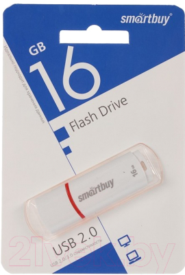 USB flash накопитель SmartBuy Crown 16GB White (SB16GBCRi-W)