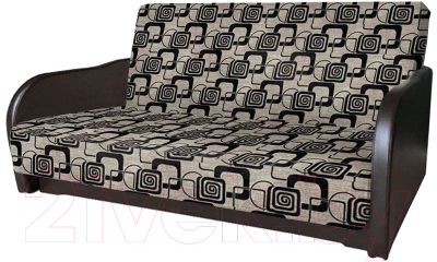 Комплект мягкой мебели Асмана Дачник-1 (рогожка кубики коричневые/кожзам коричневый)