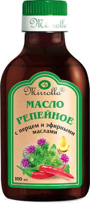 Масло для волос Mirrolla Репейное c перцем и эфирными маслами (100мл)