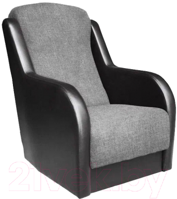 Комплект мягкой мебели Асмана Дачник-1 (рогожка серая/кожзам черный)