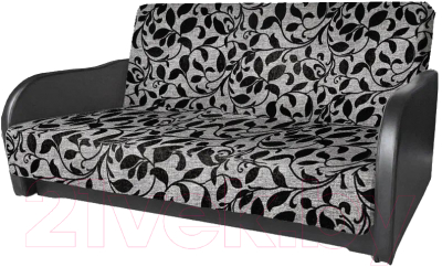 Комплект мягкой мебели Асмана Дачник-1 (рогожка листок черный/кожзам черный)