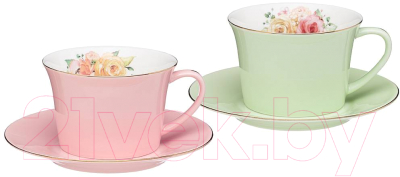 Набор для чая/кофе Lefard Времена года / 760-685 (розовый/мятный)