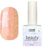 

База для гель-лака RuNail, Beauty Tint Glitter Mix Каучуковая цветная №6770
