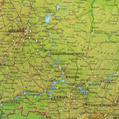 Настенная карта Brauberg Физическая карта России / 112393