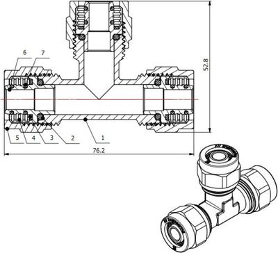 Тройник AV Engineering AVE309008