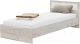 Односпальная кровать Стендмебель Гармония КР-603 90x200 (дуб крафт белый/дуб крафт серый) - 