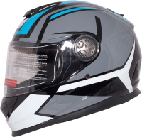 Мотошлем Racer BLD-М62 (L, серый/синий) - 