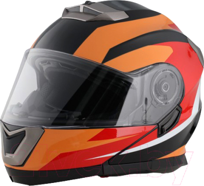Мотошлем Racer JK526 (L, оранжевый/красный)