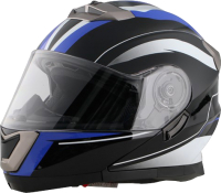 Мотошлем Racer JK526 (L, черный/синий) - 