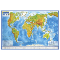 Настенная карта Brauberg Физическая карта мира / 112378 - 