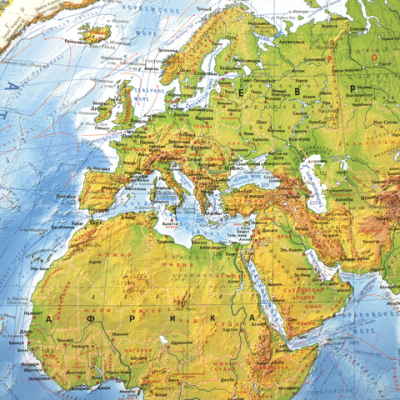 Настенная карта Brauberg Физическая карта мира / 112378