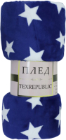 Плед TexRepublic Звезды TF FN F107BL4 b1520 / 24759 (синий/белый) - 