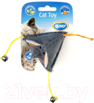 Игрушка для кошек Duvo Plus Мышь треугольная / 1717048/DV (серый)