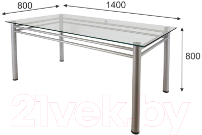 Обеденный стол Мебелик Робер 15 (металлик)