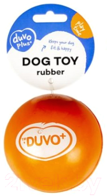 Игрушка для собак Duvo Plus Мяч резиновый / 10153 (оранжевый)