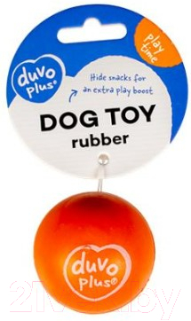 Игрушка для собак Duvo Plus Мяч резиновый / 10153 (оранжевый)