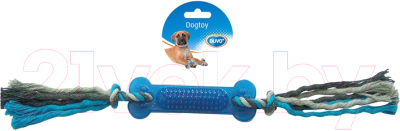 Игрушка для собак Duvo Plus Кость с веревками / 4705063/DV (синий)