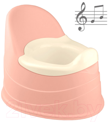Детский горшок Пластишка Музыкальный 431300333 (Светло-розовый)