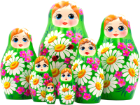 Матрешка сувенирная Брестская Фабрика Сувениров В сарафане с цветами ромашки 7008 - 