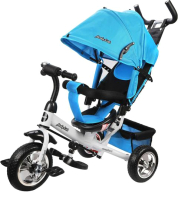 Трехколесный велосипед с ручкой Moby Kids Comfort 10x8 Eva / 641221 (голубой) - 