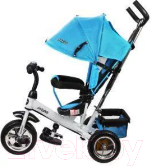 Трехколесный велосипед с ручкой Moby Kids Comfort 10x8 Eva / 641221 (голубой)