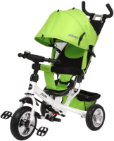 Трехколесный велосипед с ручкой Moby Kids Comfort 10x8 EVA / 641478 (зеленый) - 