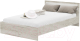 Полуторная кровать Стендмебель Гармония КР-609 120x200 (дуб крафт белый/дуб крафт серый) - 