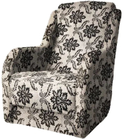 Кресло мягкое Асмана Дачник-1 (рогожка вензель коричневый) - 