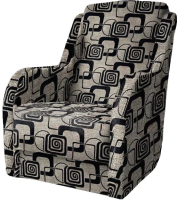 Кресло мягкое Асмана Дачник-1 (рогожка кубики коричневые) - 