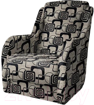 Кресло мягкое Асмана Дачник-1 (рогожка кубики коричневые)