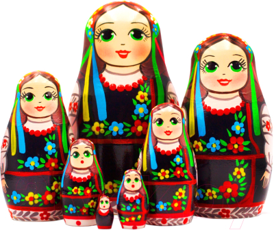 Матрешка сувенирная Брестская Фабрика Сувениров В украинской вышиванке для женщин 7032