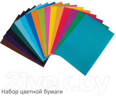 Набор цветной бумаги и картона Brauberg Мелованные / 113566