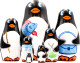 Матрешка сувенирная Брестская Фабрика Сувениров В виде забавной семьи пингвинов 7108 - 