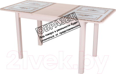 Обеденный стол Домотека Танго ПР 70x110-147 (белый/белый/04)