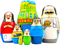 Матрешка сувенирная Брестская Фабрика Сувениров С персонажами американского мультсериала Bob's Burgers 7187 - 