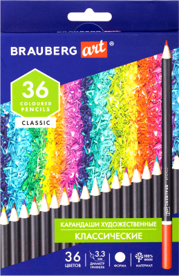 Набор цветных карандашей Brauberg Art Classic / 181538 (36цв)