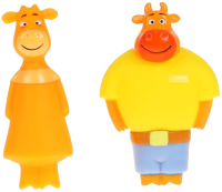 Набор игрушек для ванной Капитошка Оранжевая корова Ма и Па / LX-OR-COW-05 - 