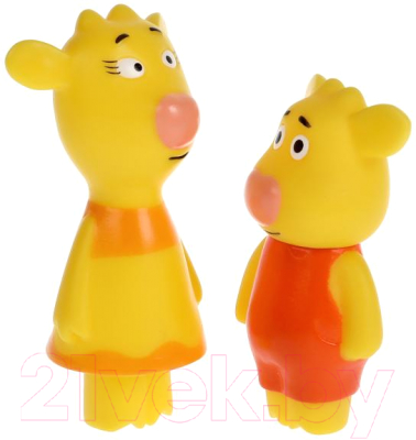 Набор игрушек для ванной Капитошка Оранжевая корова Бо и Зо / LX-OR-COW-06