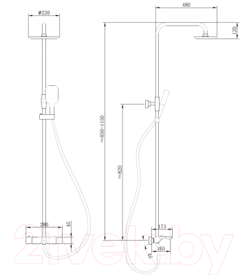 Душевая система Abber Thermostat AF8516B