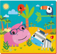 

Пазл Vladi Toys, Fisher-Price Бегемот и зебра / VT1109-04