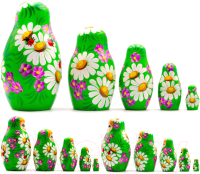 Матрешка сувенирная Брестская Фабрика Сувениров В сарафане с цветами ромашки 5008