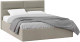 Двуспальная кровать ТриЯ Глосс универсальный тип 1 с ПМ 160x200 (велюр мокко темный) - 