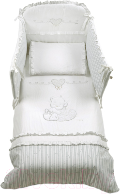 Комплект постельный для малышей Italbaby Love / 100.0040-5 (белый)