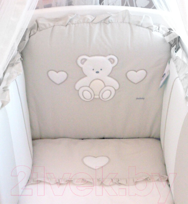 Комплект постельный для малышей Italbaby Peluche / 100.0007-6 (кремовый)