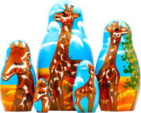 Матрешка сувенирная Брестская Фабрика Сувениров В виде фигурок-жирафов 5128 - 