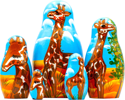 Матрешка сувенирная Брестская Фабрика Сувениров В виде фигурок-жирафов 5128