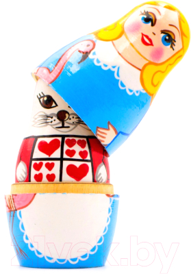 Матрешка сувенирная Брестская Фабрика Сувениров С персонажами сказки Алиса в стране чудес 5133