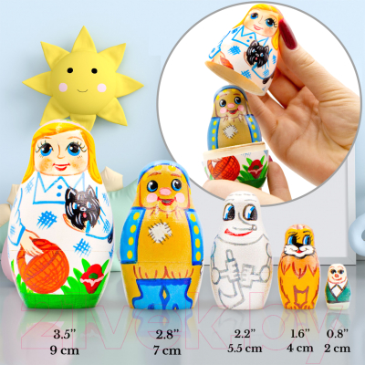 Изображение товара Матрешка сувенирная Брестская Фабрика Сувениров С персонажами из сказки волшебник из страны Оз 5139