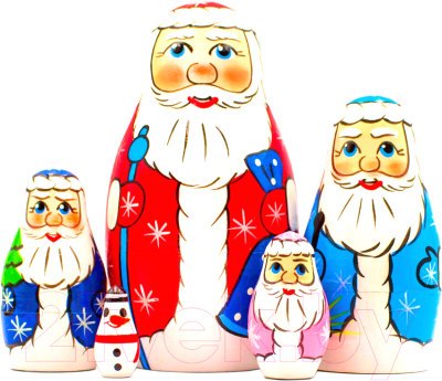 Изображение товара Матрешка сувенирная Брестская Фабрика Сувениров В виде Деда Мороза и маленького снеговика 5162