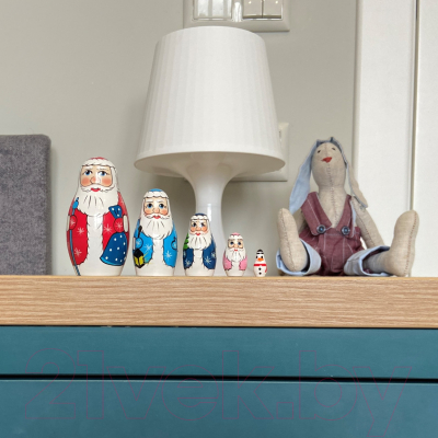 Изображение товара Матрешка сувенирная Брестская Фабрика Сувениров В виде Деда Мороза и маленького снеговика 5162